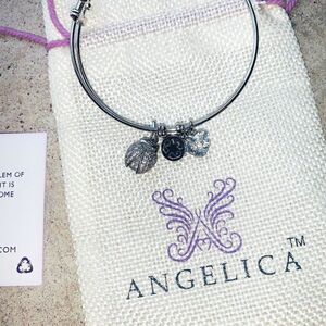 Angelica 7.25 Inches Lady Bug Bangle Bracelet Adju